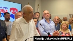 Stevan Bakić u izbornom štabu naprednjaka, 2. jun 2024.