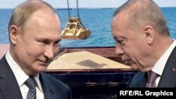 Владимир Путин и Реджеп Эрдоган, коллаж