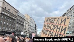 Постизборен протест во Белград, 30 декември 2023. 