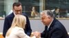 Belgium EU Summit, Viktor Orban, Giorgia Meloni and Poland's Prime Minister Mateusz Morawiecki