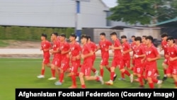 تصویر آرشیف: اعضای تیم فوتبال ۱۷ ساله های فغانستان 