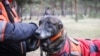 Ukraine -- Antares rescue dog during training