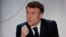 President Emmanuel Macron speaks to French television on March 14.