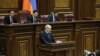 Armenian Prime Minister Nikol Pashinian addresses parliament, April 10, 2024.