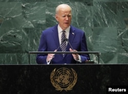 Biden addresses the 78th Session of the UN General Assembly in New York on September 19. No nation can be secure if “we allow Ukraine to be carved up” by Russia, he said.