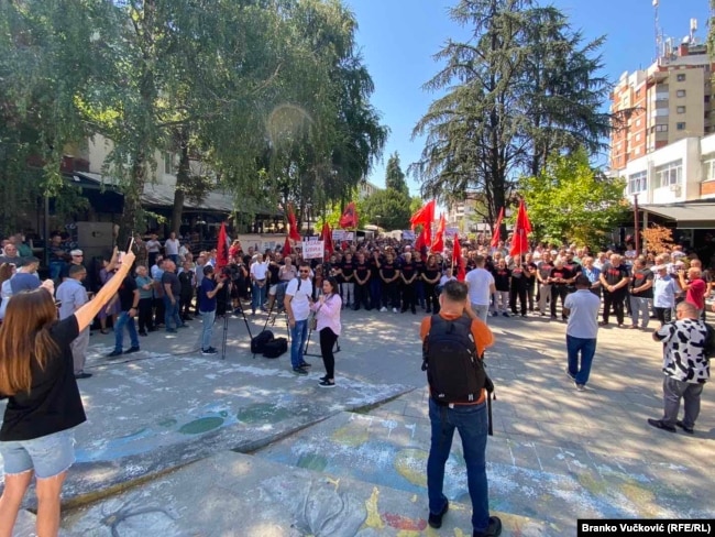 Protesta e mbajtur në Bujanoc më 12 gusht.