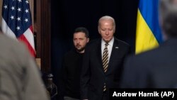 Володимир Зеленски и Джо Байдън в  Белия дом. 