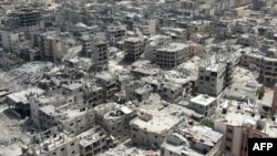 Uništene zgrade na jugu Gaze, 22. april 2024.
