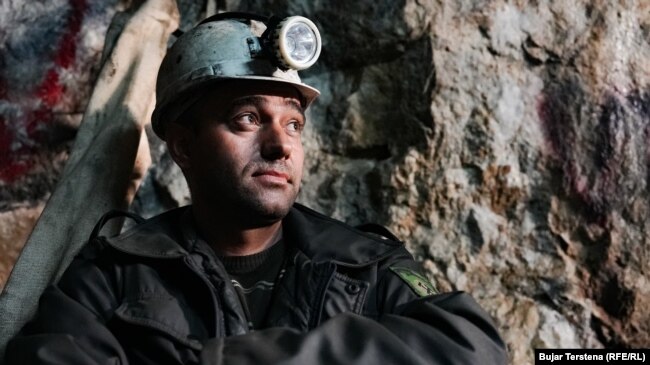Рудар во рудникот Трепча, Косово