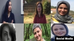 تصاویر شش تن از زنان بازداشت‌شده در روز چهارشنبه