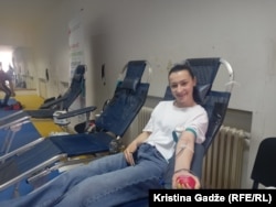 Sajra Abazovic prvi put je darivala krv na Svjetski dan dobrovoljnih davalaca krvi koji se obilježava svake godine 14. juna