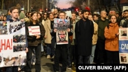 Protest u Beogradu ispred ambasade Rusije posle vesti da je ruski opozicioni lider Aleksej Navaljni preminuo u zatvoru, 16. februar 2024.