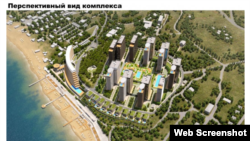Проект курортно-рекреационного комплекса на Северной стороне Севастополя. Скриншот с сайта российского правительства города sev.gov.ru