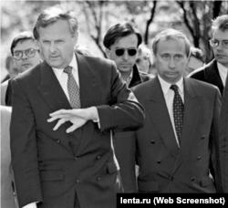 Анатолій Собчак і Володимир Путін у Санкт-Петербурзі. Росія, 1994 рік