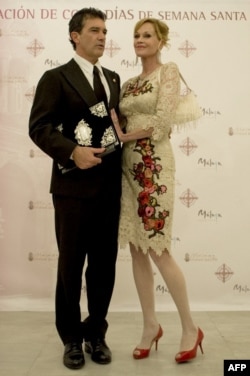  Антонио Бандерас и Мелани Грифит в Малага през 2011 година 