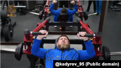 Рамзан Кадыров во время тренировки, кадр из видео