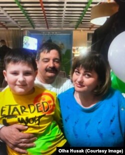 Ольга Гусак із чоловіком Олегом та сином Владиславом до повномасштабного вторгнення