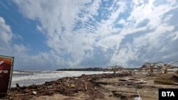 Bulgaria rain floods Tsarevo beach 