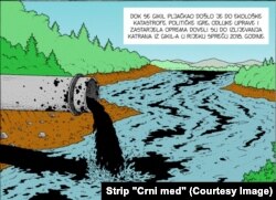 Dio stripa koji pokazuje ekološku katastrofu povezanu s GIKIL-om 2018. godine