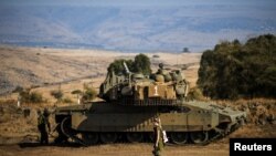 Израильские военные на границе с Ливаном