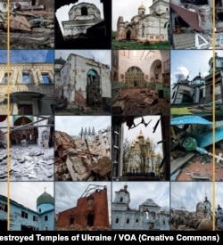 Світлини з виставки «Зруйновані храми України» у США. Вашингтон, лютий 2024 року