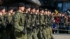 Parakalimi i pjesëtarëve të Forcës së Sigurisë së Kosovës në sheshet e Prishtinës në 15-vjetorin e shpalljes së pavarësisë. Prishtinë, 17 shkurt 2023