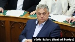 Orbán Viktor a parlament plenáris ülésén 2024. április 30-án