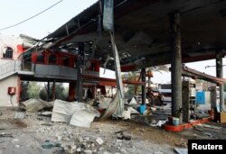 Benzinska pumpa nakon izraelskog napada u Kan Junisu, jug Pojasa Gaze, 24. oktobra