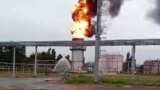 Krasnodar, fire on the territory of the oil refinery, June 13, 2023