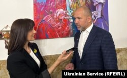 Президент Світового конгресу українців (СКУ) Павло Ґрод під час інтерв'ю Радіо Свобода. Рим, червень 2023 року