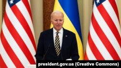 Президент США Джо Байден під час візиту до України. Київ, 20 лютого 2023 року