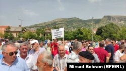 Protest u Mostaru na koji su pozvali iz Islamske zajednice, 23. juni 2023. 