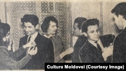 Moldova, During the badge exchange at the University Club in Chisinau. "Cultura Moldovei", 9 February 1964.