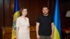 Președinta moldoveană Maia Sandu și colegul ei ucrainean Volodimir Zelenski, la întâlnirea bilaterală avută în august 2023, la un summit din Atena. După câteva luni, în decembrie, UE a dat „lumină verde” începerii negocierilor de aderare cu cele două țări. 