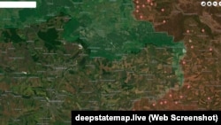 Ситуація довкола Сіверська станом на 13 травня 2024 року, мапа проєкту DeepState