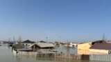 Kazakhstan – spring flood, Qulsary town, Atyrau region. 10 April 2024