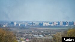 Согуш тутанган Бахмут шаары.
