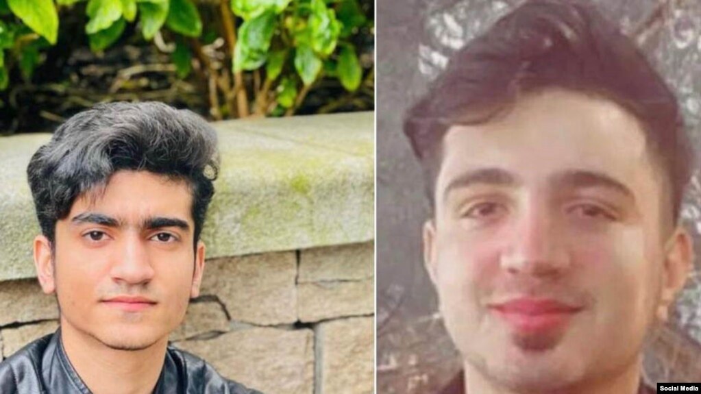 محمد ملازهی، برادر فریبا بلوچ، (سمت راست) و عامر دادآفرین، پسر او