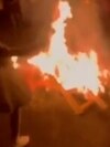 Iranian woman in Teheran burning scarfs, footage from social media