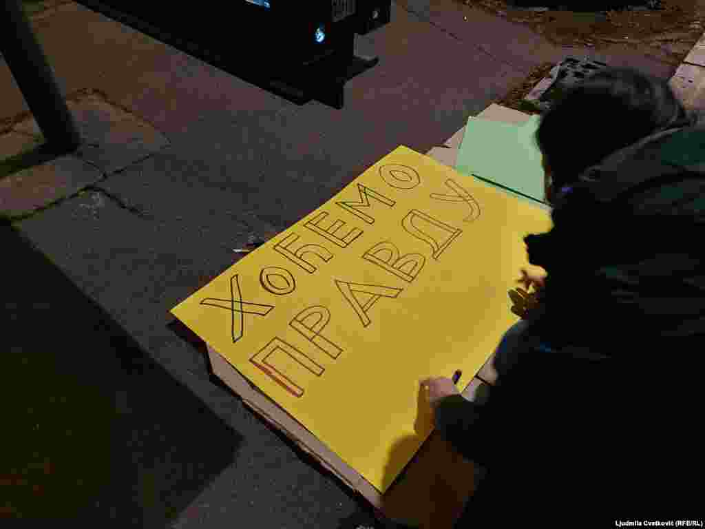 Jedna od poruka studenata i mladih aktivista "Hoćemo pravdu".