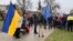 The Support Ukraine march event, held at the invitation of the Ukrainian Embassy to mark the second anniversary since the start of the war, drew people into the streets waving the flags of Ukraine and the European Union and displaying messages in support of peace.