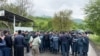 Armenia - Police block a road to Kirants village in Tavush province, May 3, 2024.