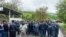 Armenia - Police block a road to Kirants village in Tavush province, May 3, 2024.