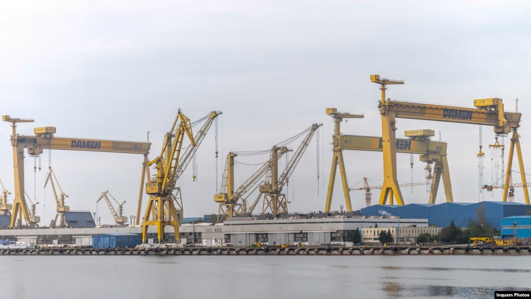 Santierul Naval Damen din Mangalia, 19 aprilie 2019. 