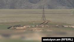 Armenia - An Azeri military post just outside the Armenian border village of Tegh, April 4, 2023/