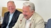 Bosnia and Herzegovina – Russian politician Sergey Baburin (C) and Sergei Dobrynin enterprenaur (L), with Russian delegation in Sokolac with the mayor Milovan Bjelica, September 13, 2023.