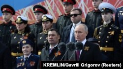 Президент Росії Володимир Путін на параді в Москві з нагоди «Дня победы». Росія, 9 травня 2023 року