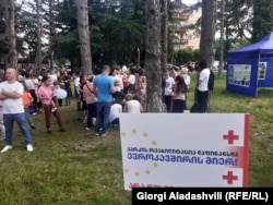 1 ივნისი, 2024 წელი. თელავი, პარკი მშვიდობის ქუჩაზე.