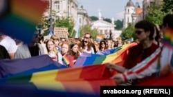 Парад у абарону правоў ЛГБТ у Вільні, Літва, 8 чэрвеня, 2024