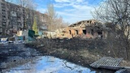 The aftermath of Russian shelling in Kostiantynivka that killed at least three civilians and wounded eight others on April 2.